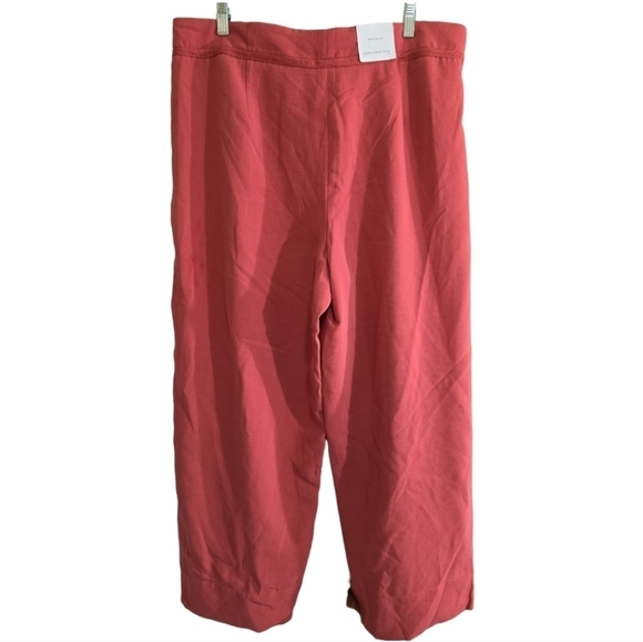 NWT Andrew Marc New York Ankle Trouser 14 Rose Pink Pleated Wide Straight Leg - Picture 4 of 8